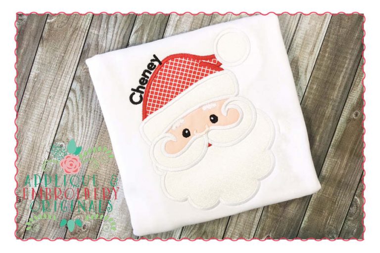 135 Santa Face Applique Design