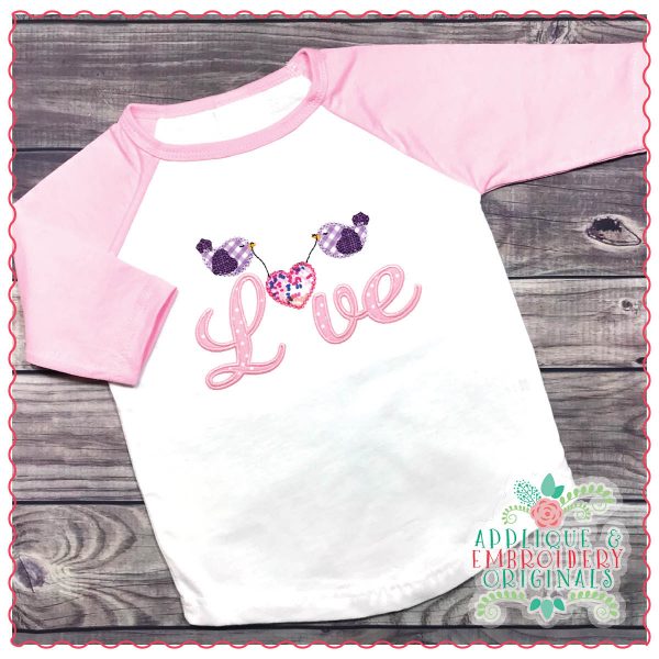 1352 Bird Love Applique Design - Image 3