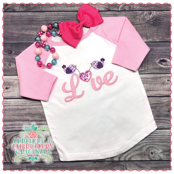 1352 Bird Love Applique Design - Image 2