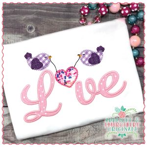 1352 Bird Love Applique Design