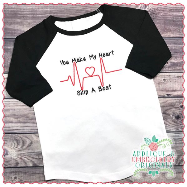 1356 Heart Skips a Beat Embroidery Design - Image 2