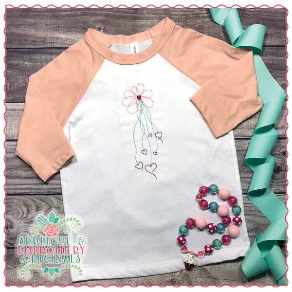 1357 Heart Strings Vintage Embroidery Design - Image 2