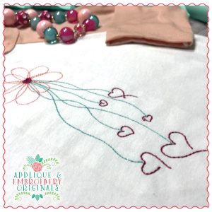 1357 Heart Strings Vintage Embroidery Design