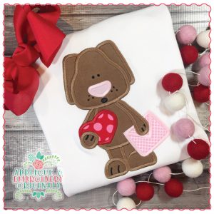 1372 Love Letter Puppy Applique Design