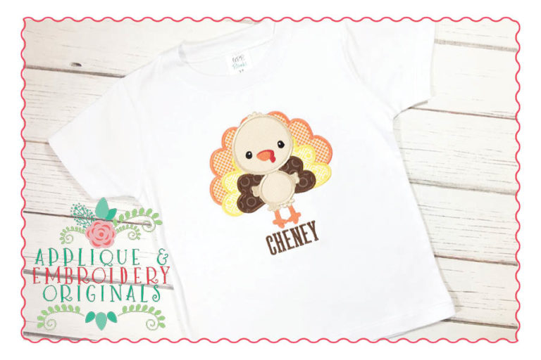 1392 Turkey Boy Applique Design - Image 2