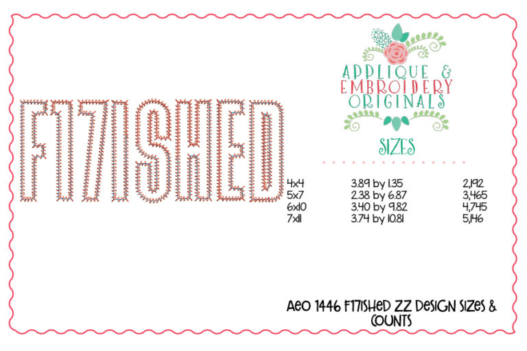1446 F17ISHED ZZ Applique Design - Image 3