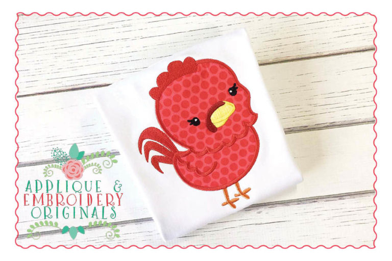 153 Gamecock Mascot Girl Applique Design