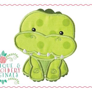 154 Gator Mascot Boy Applique Design