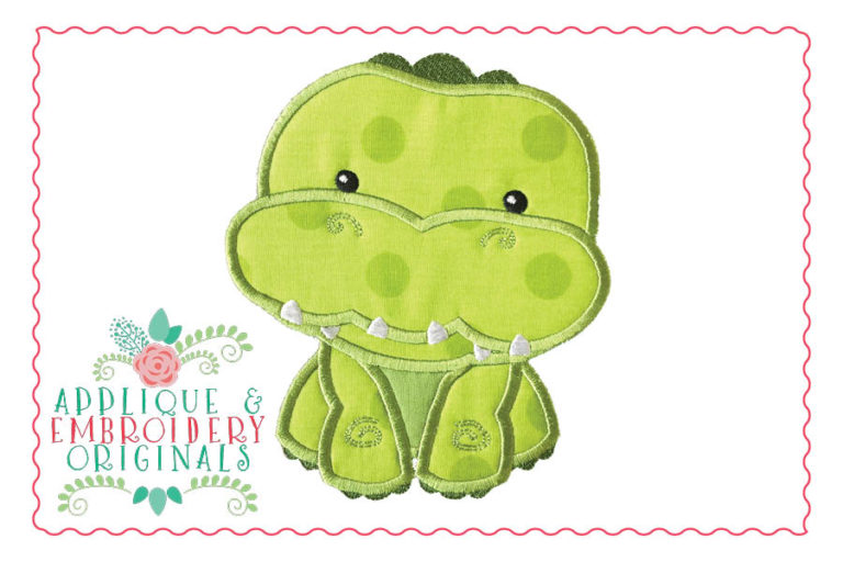 154 Gator Mascot Boy Applique Design