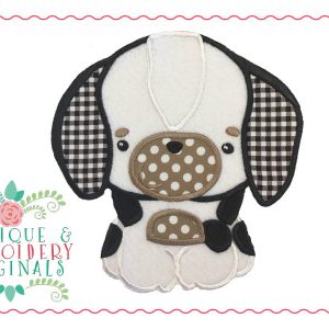 156 Hound Dog Mascot Boy Applique Design