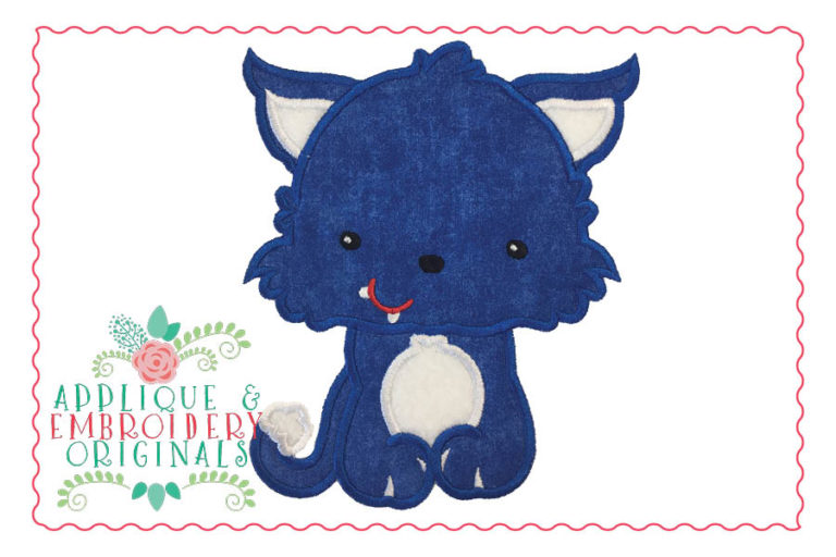 160 Wildcat Mascot Boy Applique Design
