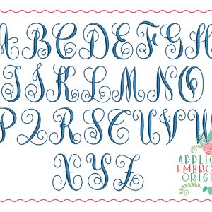 163 Monogram She Embroidery Font