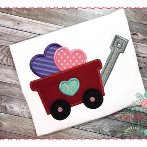 169 Wagon Heart Applique Design