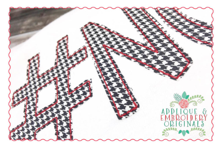 1445 #NO17 Bean Stitch Applique Design - Image 2