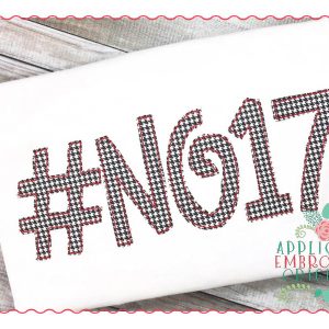 1445 #NO17 Bean Stitch Applique Design