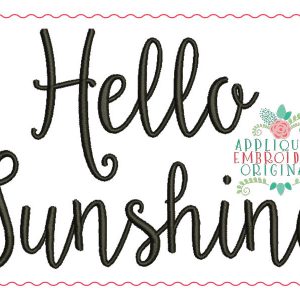 181 Hello Sunshine Embroidery Font