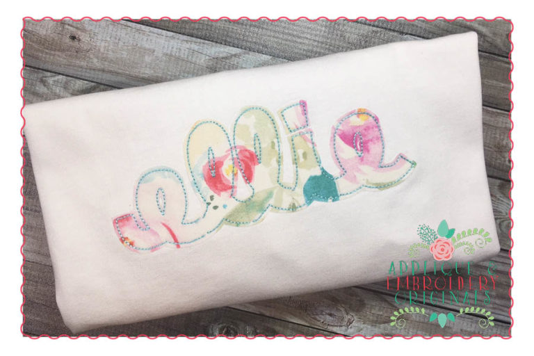 182 Applique Script Alpha Font Design - Image 8