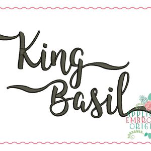 199 King Basil with Alternates Embroidery Font