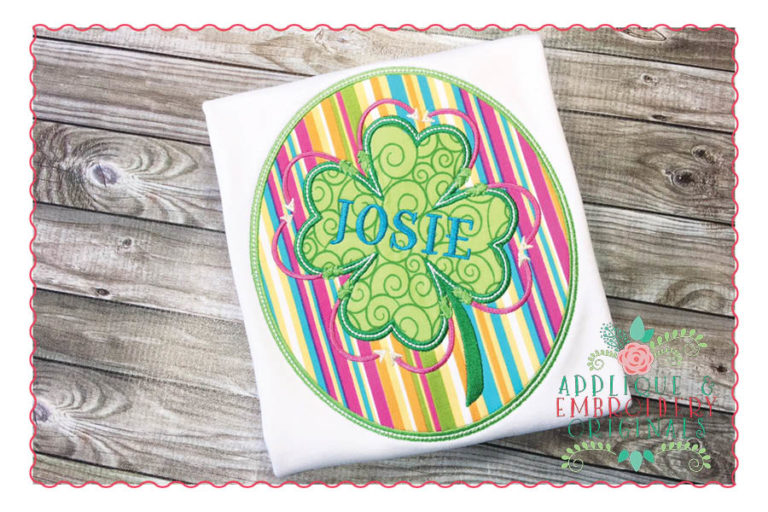 201 Arrow Shamrock St Patrick's Day Applique Design