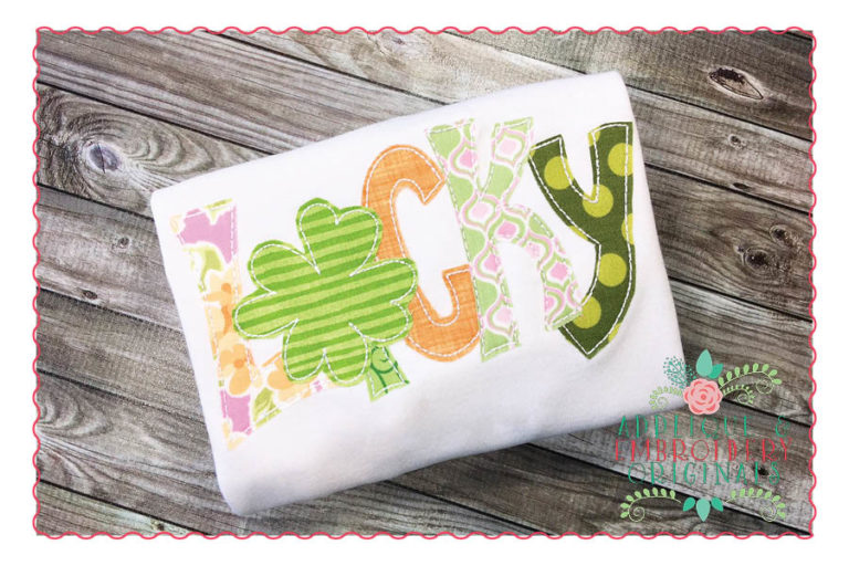 206 Lucky Shamrock Simple Stitch Applique Design