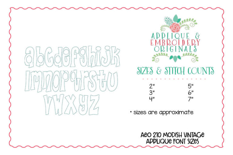210 Modish Vintage Applique Font - Image 6