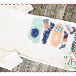 210 Modish Vintage Applique Font