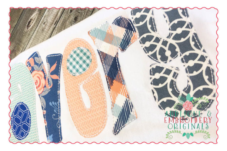 210 Modish Vintage Applique Font - Image 2