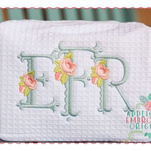 211 Floral Scallop Monogram Font