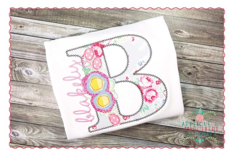 212 Rosey Alpha Monogram Applique Font
