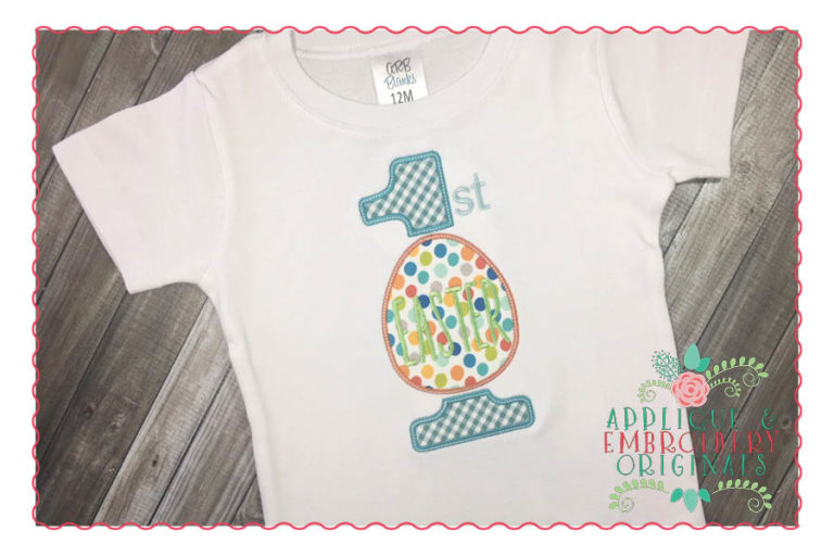 220 1st Easter Baby Applique Design - Image 2