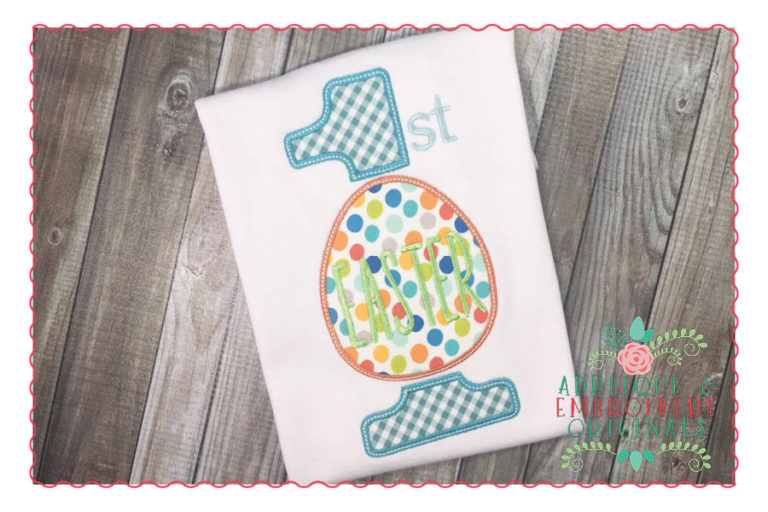 220 1st Easter Baby Applique Design