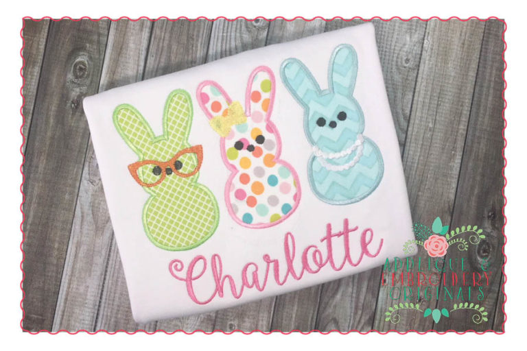 226 Marshmallow Bunny Applique Design