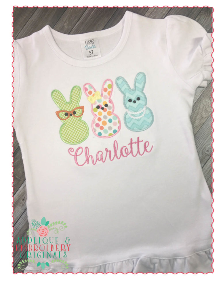 226 Marshmallow Bunny Applique Design - Image 3