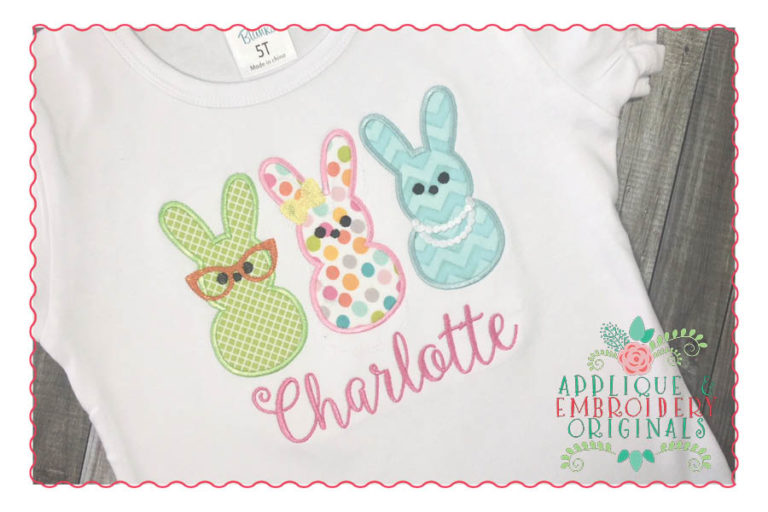 226 Marshmallow Bunny Applique Design - Image 2