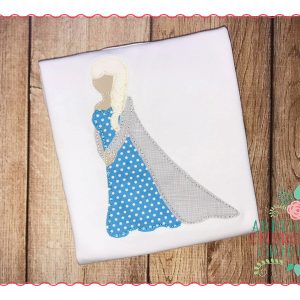 230 Aqua Snow Cold Princess Simple Stitch Applique Design