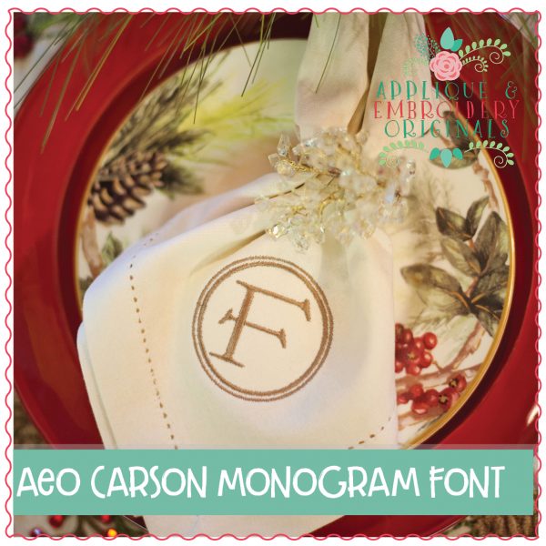 233 Carson Embroidery Font Circle - Image 2