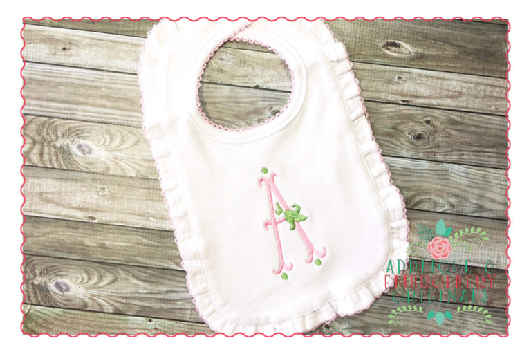 234 Emmeline Monogram Frame Embroidery Font Design
