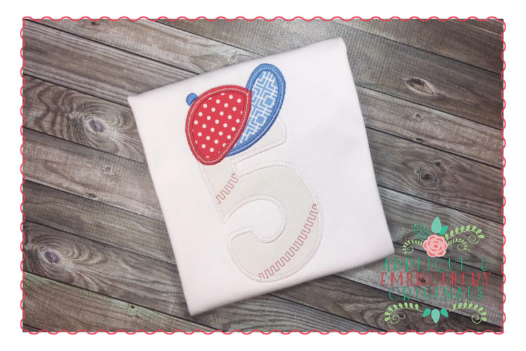 236 Baseball Softball Applique Numbers Design