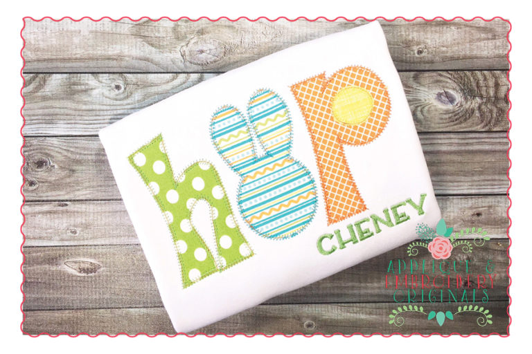 244 HOP ZZ Zig Zag and Blanket Simple Stitch Applique Design
