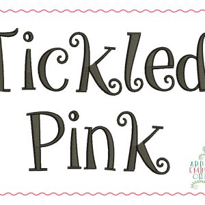 246 Tickled Pink Embroidery Font