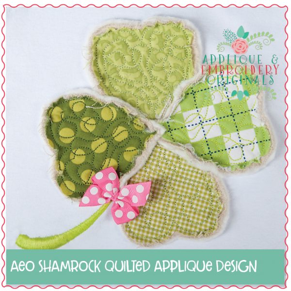 247 Shamrock Quilted Applique Design - Image 3