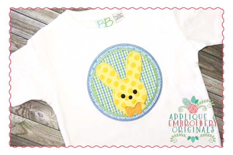 254 Marshmallow Bunny with Bow Tie Applique Design - Image 2