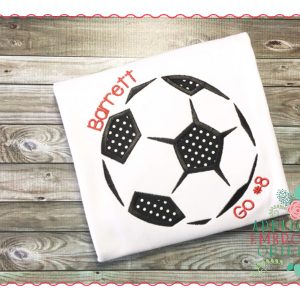263 Soccer Ball Outline Applique Design