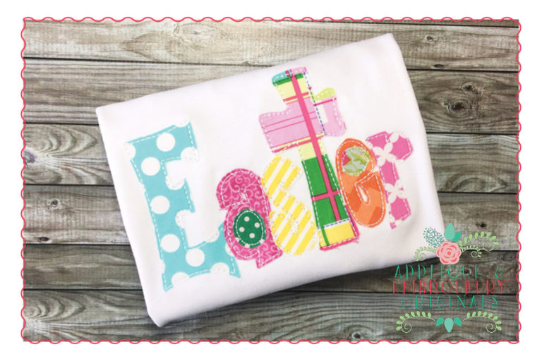 266 Easter Cross Modish Simple Stitch Applique Design