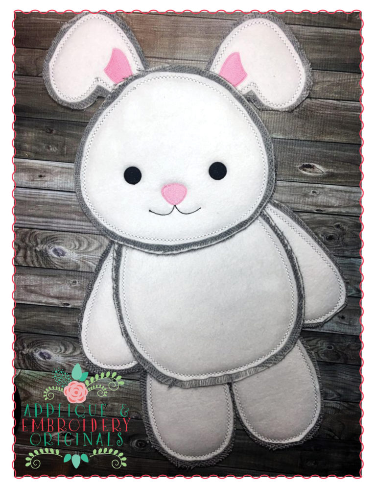 271 Easter Bunny Door Hanger In-The-Hoop Applique Design - Image 3