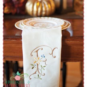 272 Buttercup Floral Embroidery Font