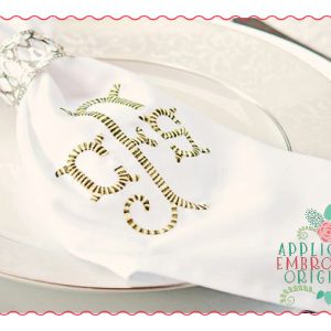 273 Etruscan Monogram Embroidery Font