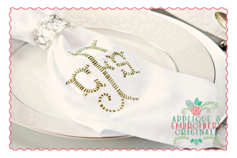 273 Etruscan Monogram Embroidery Font