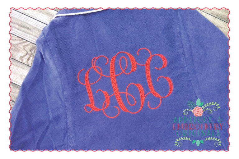 274 Chevron Vine Script Monogram Embroidery Font