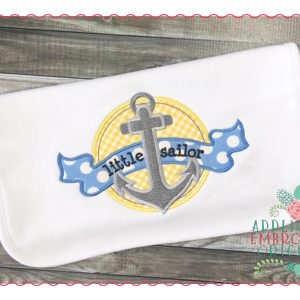280 Little Sailor Anchor Banner Applique Design